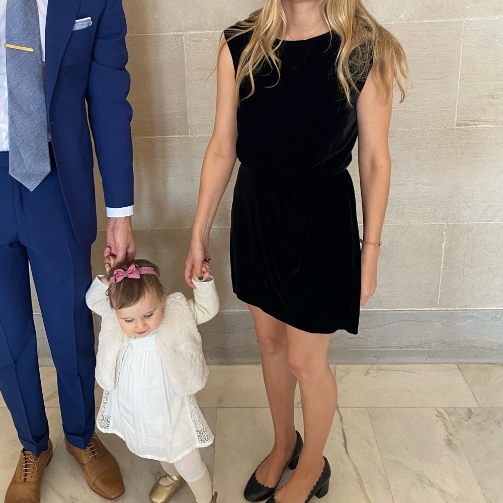Theory Black Velvet Dress